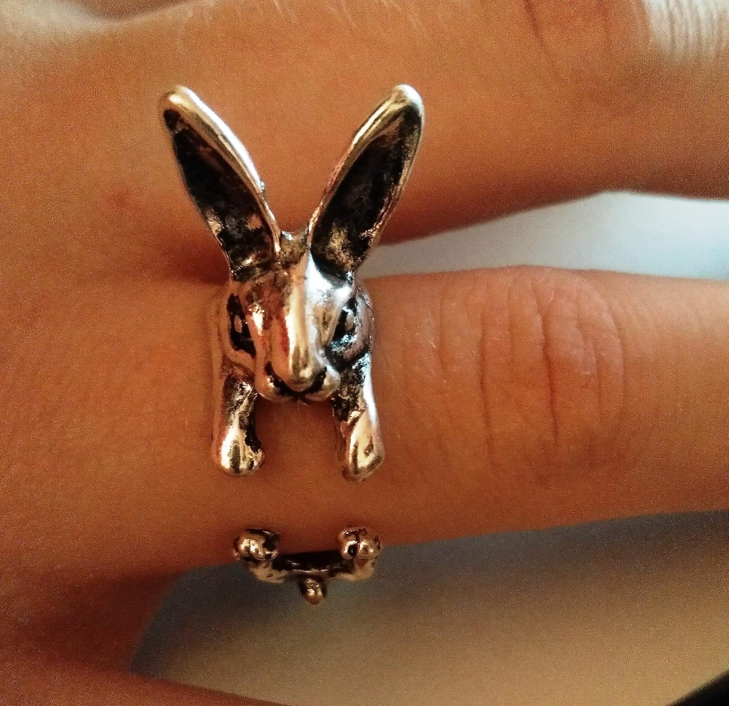 CrownOfRibbons Adjustable Rabbit Ring, Alice in Wonderland Jewellery, Animal Lover Gift, Teenager Girl, Woman - Image 3
