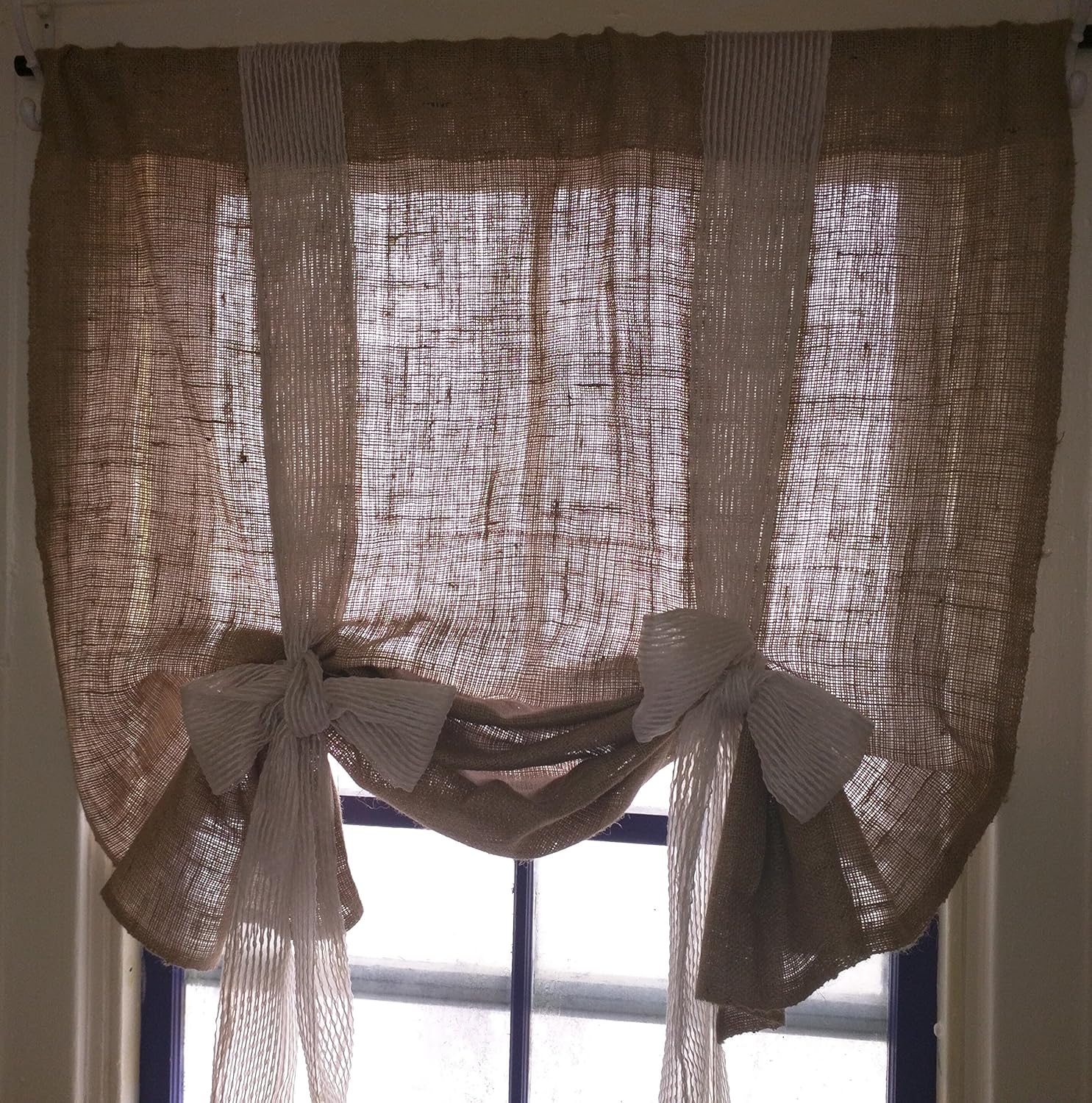 Amazon Com Km Curtains Handmade Tie Up Valance Window Treatment