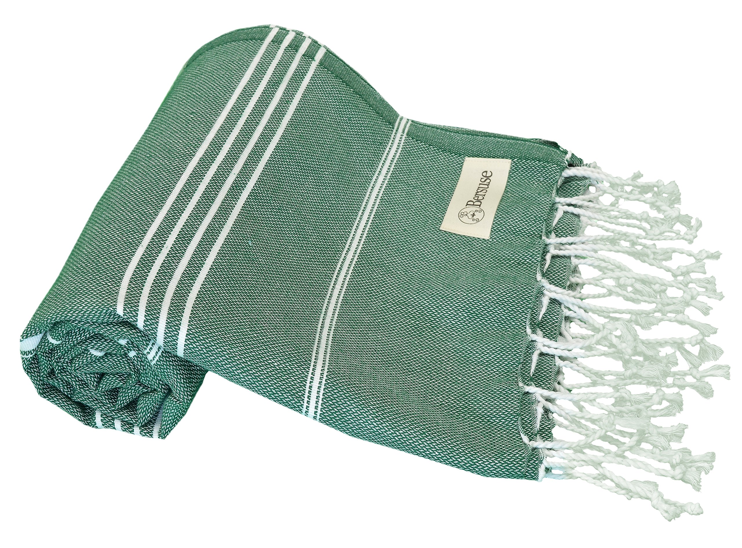 Bersuse 100% Cotton - Anatolia Turkish Towel - Forest Green — image 1
