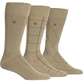Chaps Men's Classic Dress Crew Socks - 3 &amp; 6 Pairs - Pattern and Solid Color Designs