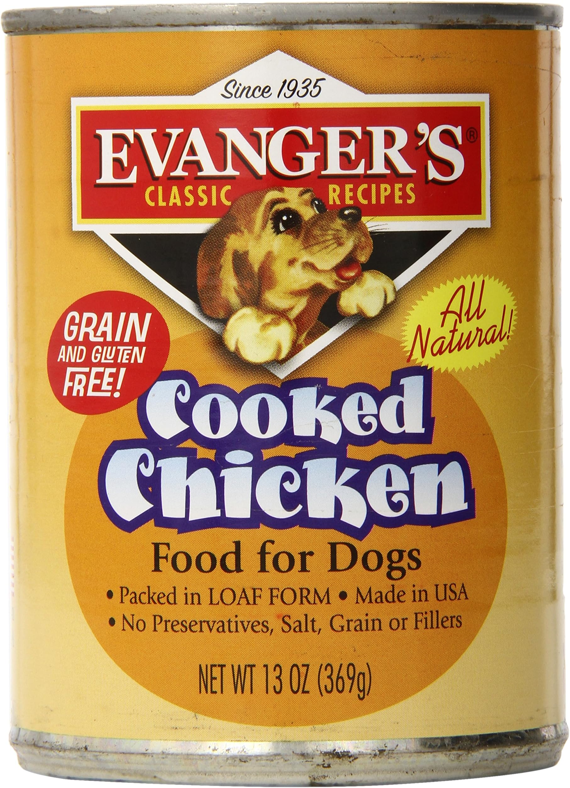 Evangers 12-Pack Natural Classic Cooked Chicken Supplement for Dogs, 13-Ounce (776482)