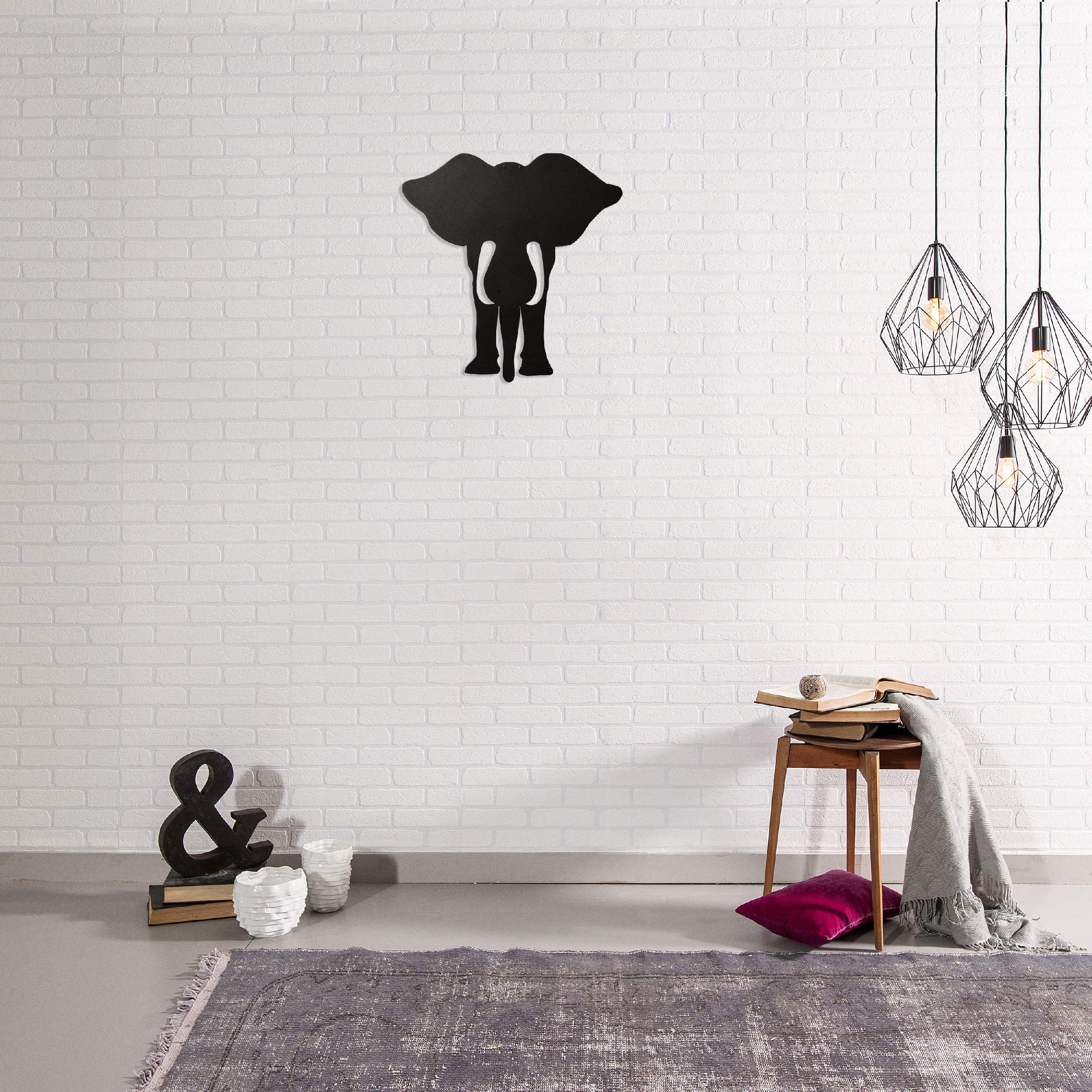 Homemania Wall Decoration 47 x 0.15 x 50 cm Black