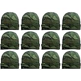 12 Pack Winter Beanie Hats for Men Women, Warm Cozy Knitted Cuffed Skull Cap, Wholesale