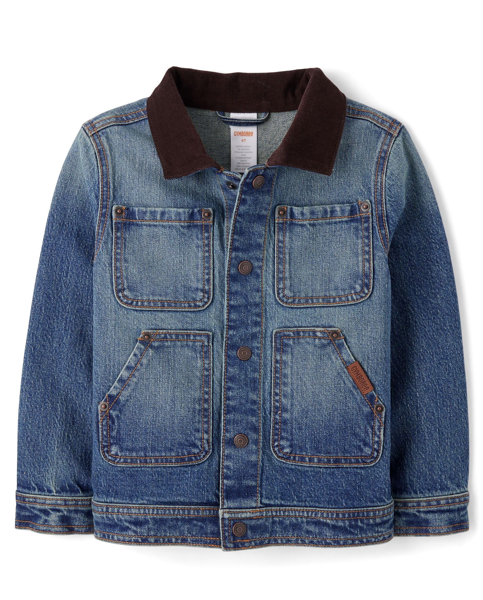 Gymboree,Boys,and Toddler Denim Jacket,Callan Wash Long Jacket,3 Years,