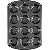 Wilton Perfect Results Premium Non-Stick Bakeware Cupcake Pan, 12-Cup, Steel