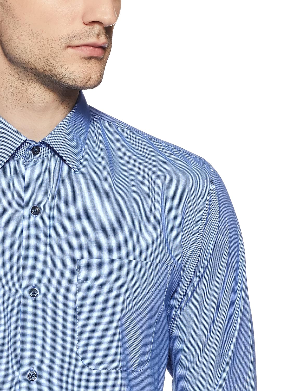 peter england men's plain slim fit formal shirt