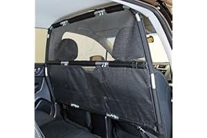 BUSHWHACKER Deluxe 50" Wide Dog Barrier for Cars, SUVs, Trucks, and CUVs – Pet Restraint Backseat Divider | Mesh Net Screen Shield Behind Front or Rear Seats Cargo Area – Ideal for Travel Safety