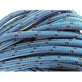 5/8 Inch by 200 Feet Double Braid Polyester Arborist Bull Rope Blue Black