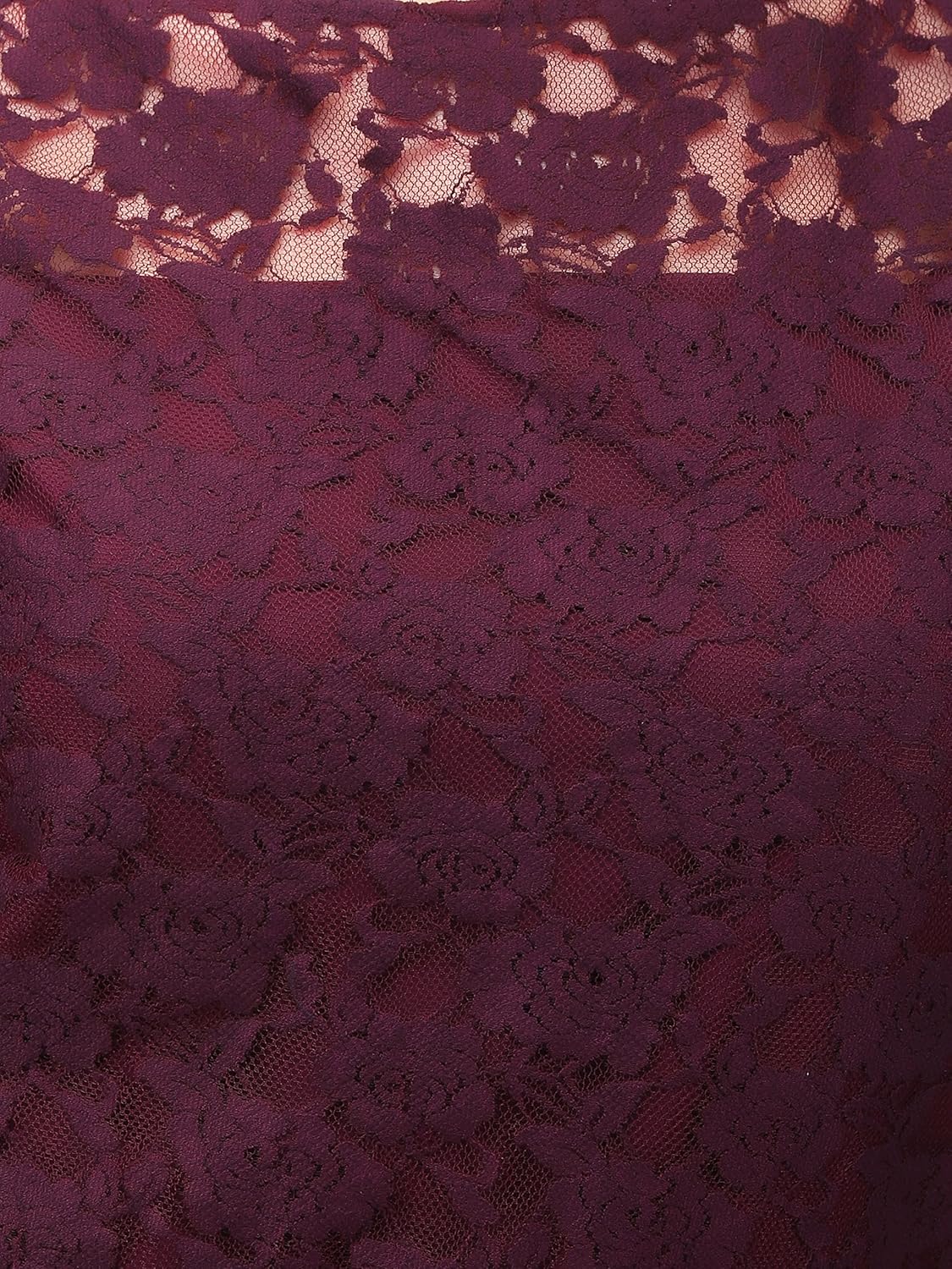 eavan women's premium burgundy a-line lace jumpsuit