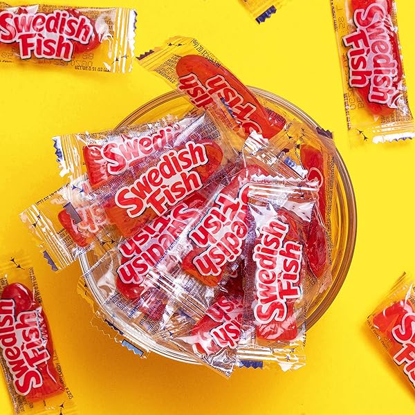 SWEDISH FISH INDIVIDUALLY WRAPPED SOFT & CHEWY CANDY, BULK CANDY, 240 COUNT BOX