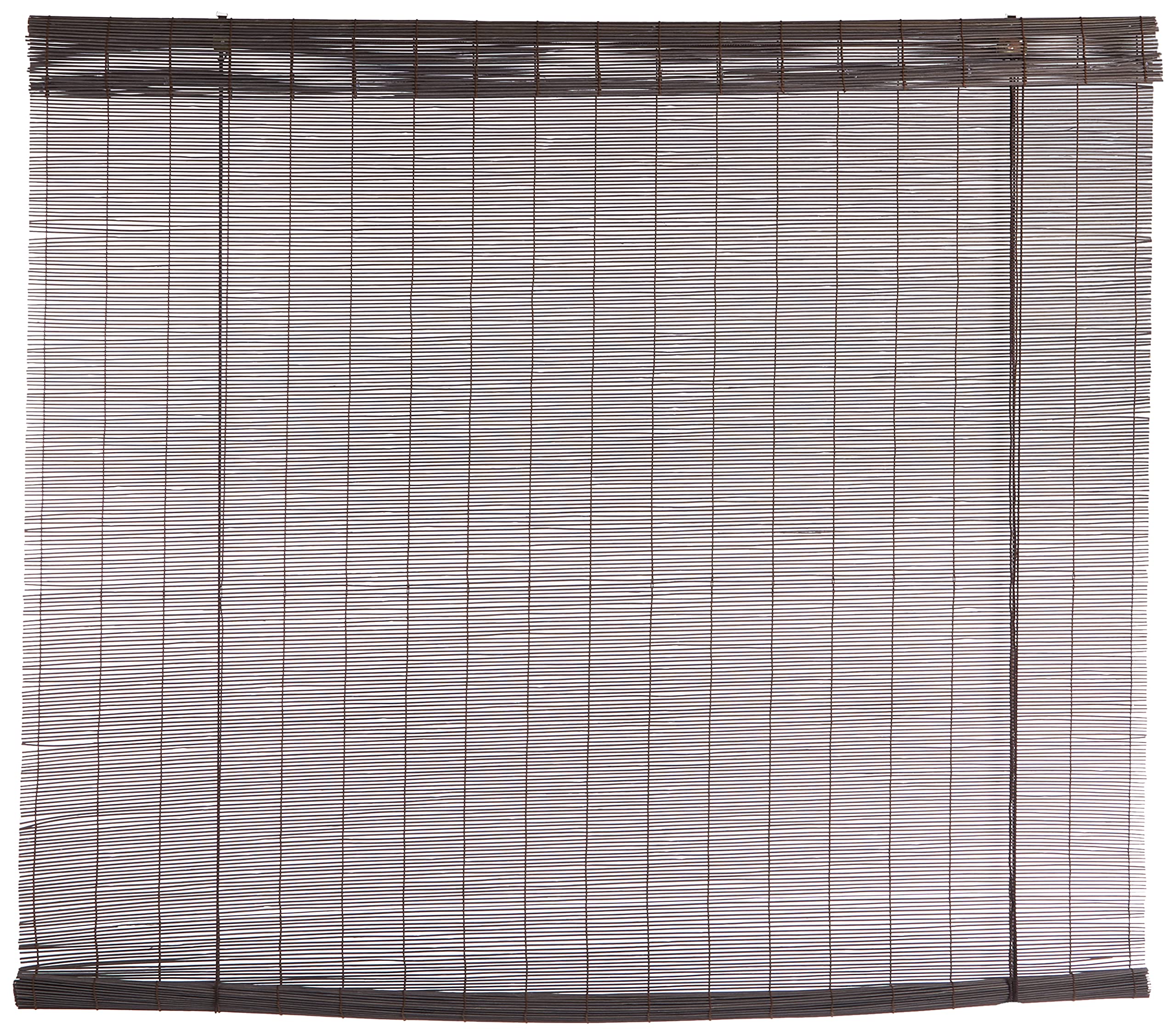 Gardinia Chocolate Brown Bamboo Roller Blind, Ceiling or Wall Installation, Light-Transmissive, Non-Transparent, All Installation Parts Included, 140 x 160 cm (WxH), 32655