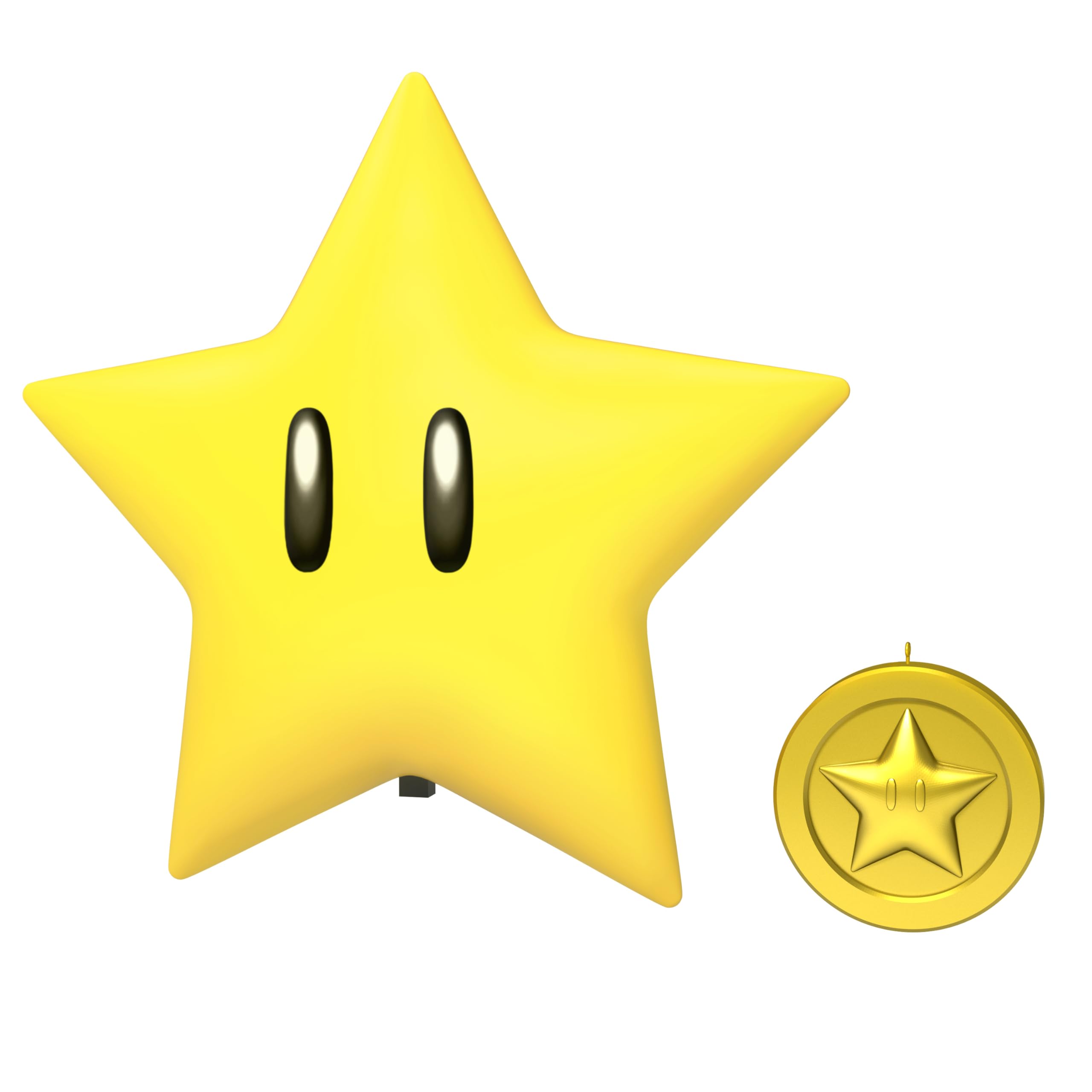 Hallmark Keepsake Christmas Tree Topper 2025, Nintendo Super Mario Super Star with Light and Sound, Gifts for Gamers