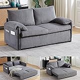 65-Inch Corduroy Loveseat Sofa with Pull Out