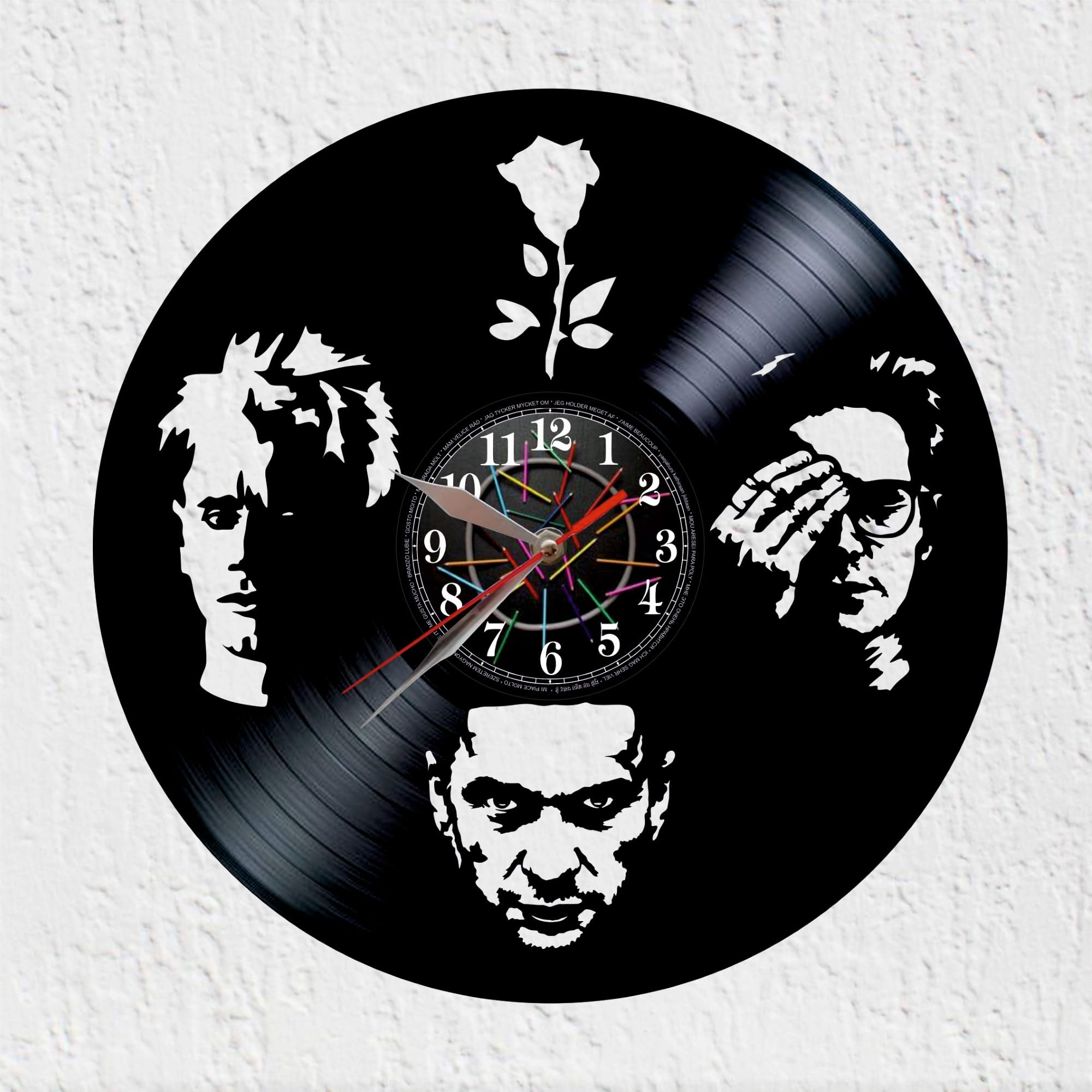 VINY WOODY Electronic Rock Vinyl Record Clock Music Pop Rock Wall Decoration Band British Synthpop