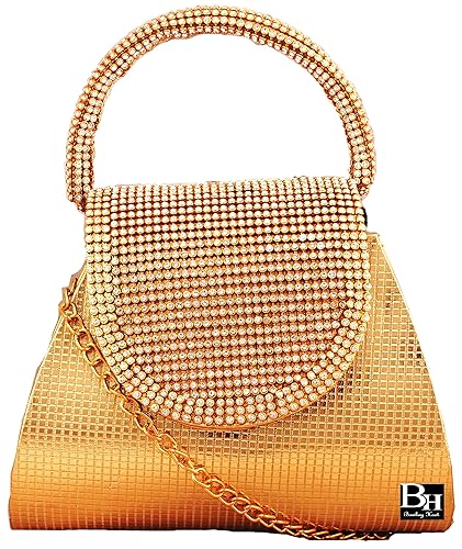 Bombay Haat Womens Clutch( Golden,BC0004)