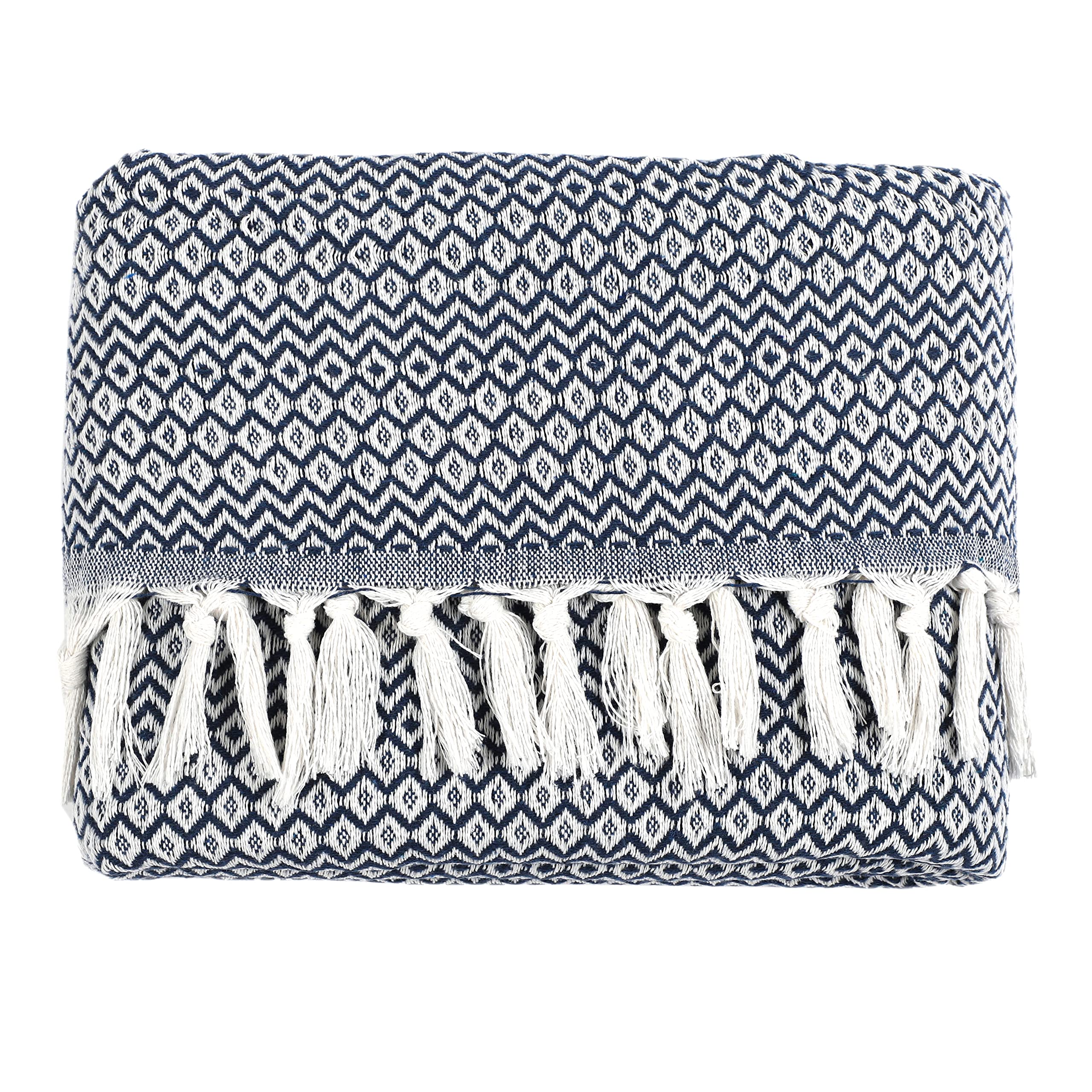 Tuiste Single Bed Bedspread Petrol Blue, Cotton, Couch Throw, Sofa Blanket, Cuddly TV Blanket, Couch Blanket, Armchair Blanket, Reversible Blanket, Bed Throw, Couch Cover, Summer Blanket, 150 x 200 cm