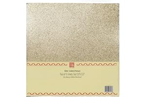 YZH Crafts Glitter Cardstock Paper, No-Shed Shimmer Glitter Papers, Cut Craft and DIY Projects Card stock, Sparkly Paper for 