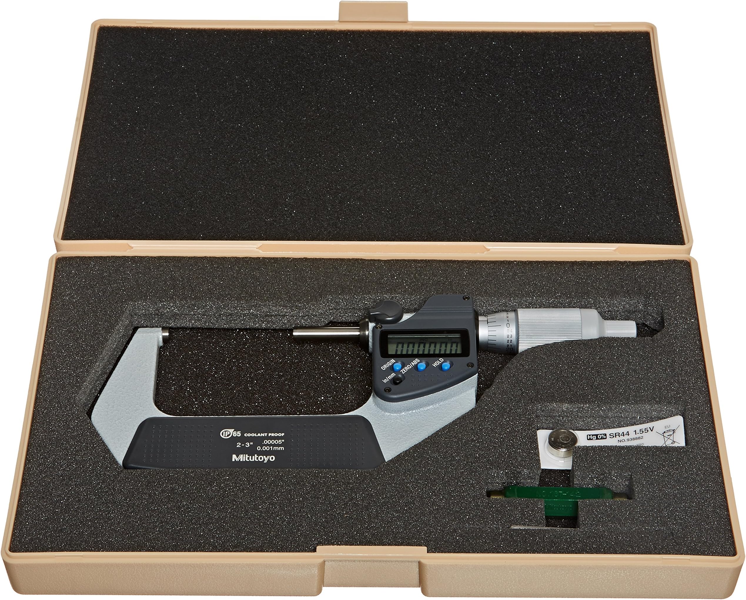 Mitutoyo293-346-30 Digimatic Micrometer, Range: 2"-3"/50.8-76.2 mm, IP65