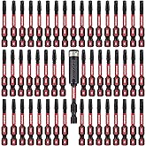 GEINXURN Impact Tough #2 Square 2 in. Insert Driver Bits,50Pack SQ2 Screwdriver Bits Set 2”Long with 1Pcs Impact Bit Holder,Bulk