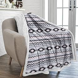 TrailCrest Sherpa Fleece Throw Blanket, Cozy Plush