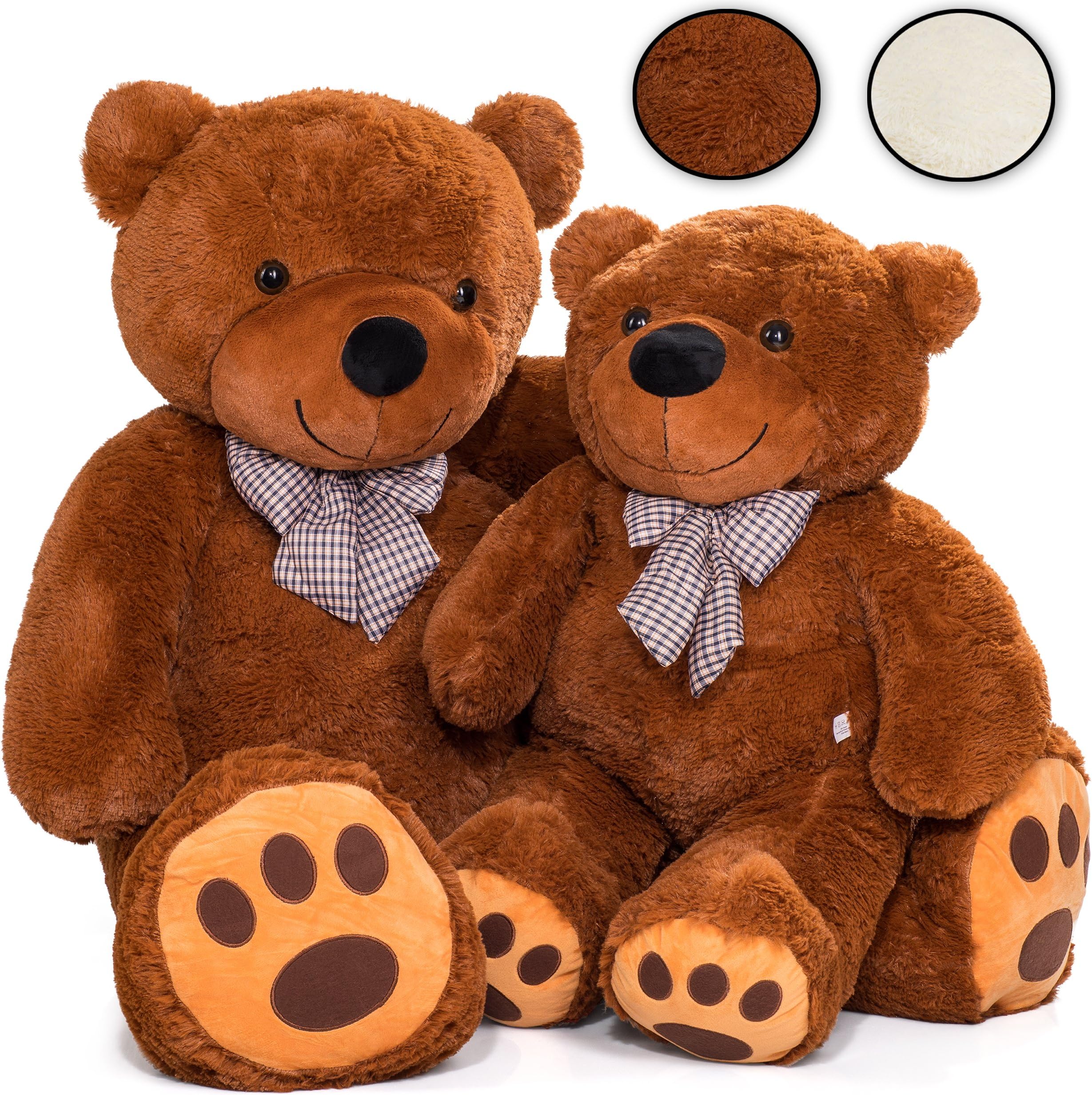 KIDUKU® Teddy Bear XXL Size and Colour Kids Soft Plush Teddies Big Large Giant Child Toys Dolls (100cm, Brown)