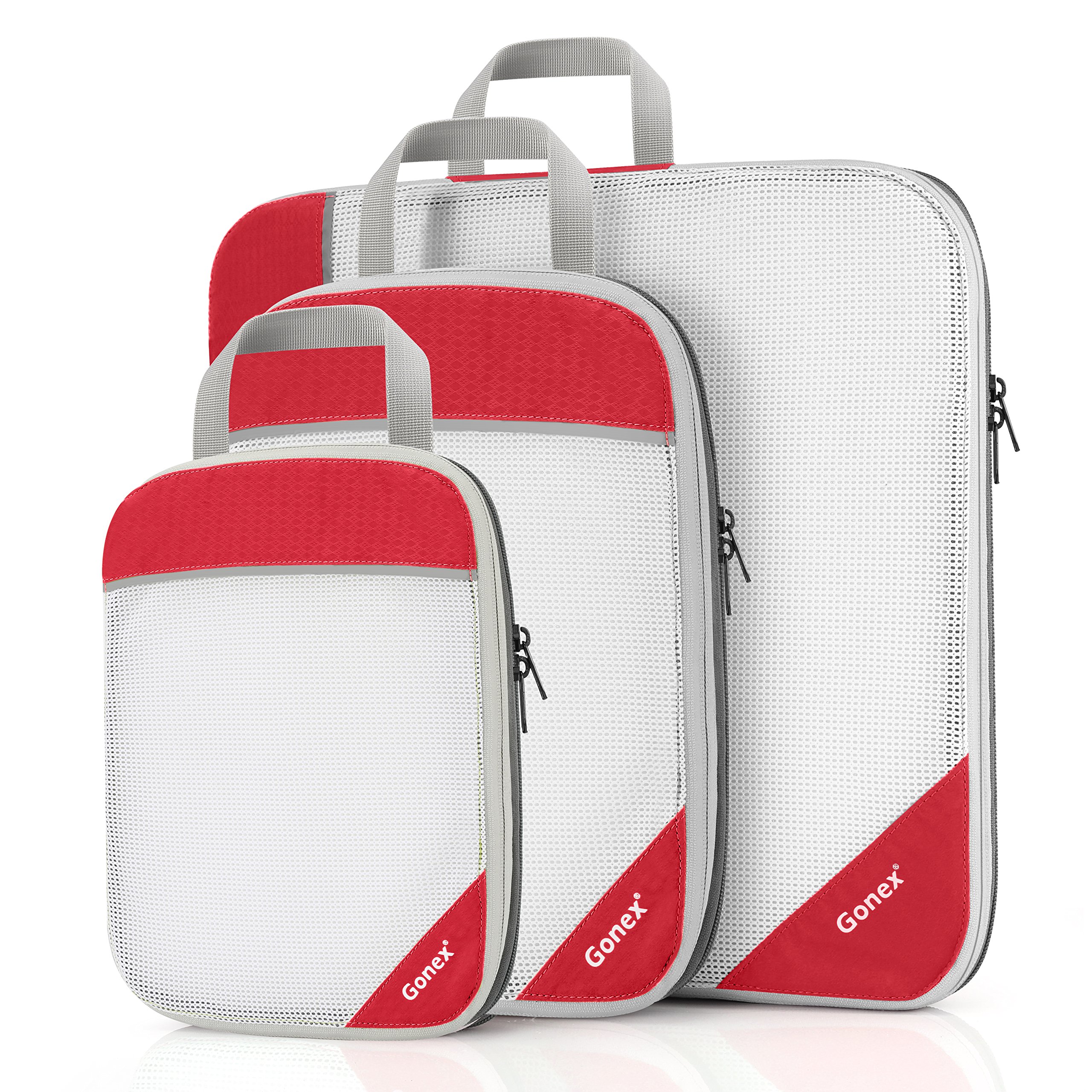 Compression Packing Cubes, Gonex Extensible Storage Mesh Bags Organizers