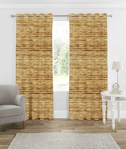 b7 CREATIONS 1-Piece Knitted 3D Digital Print Curtain for Long Door 9 Feet, 1 Curtain