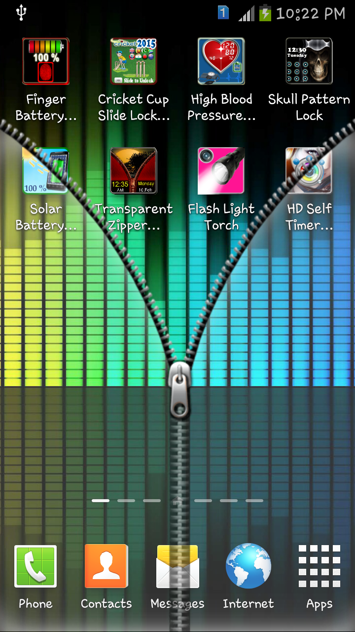 Transparent Zipper Screen for Android