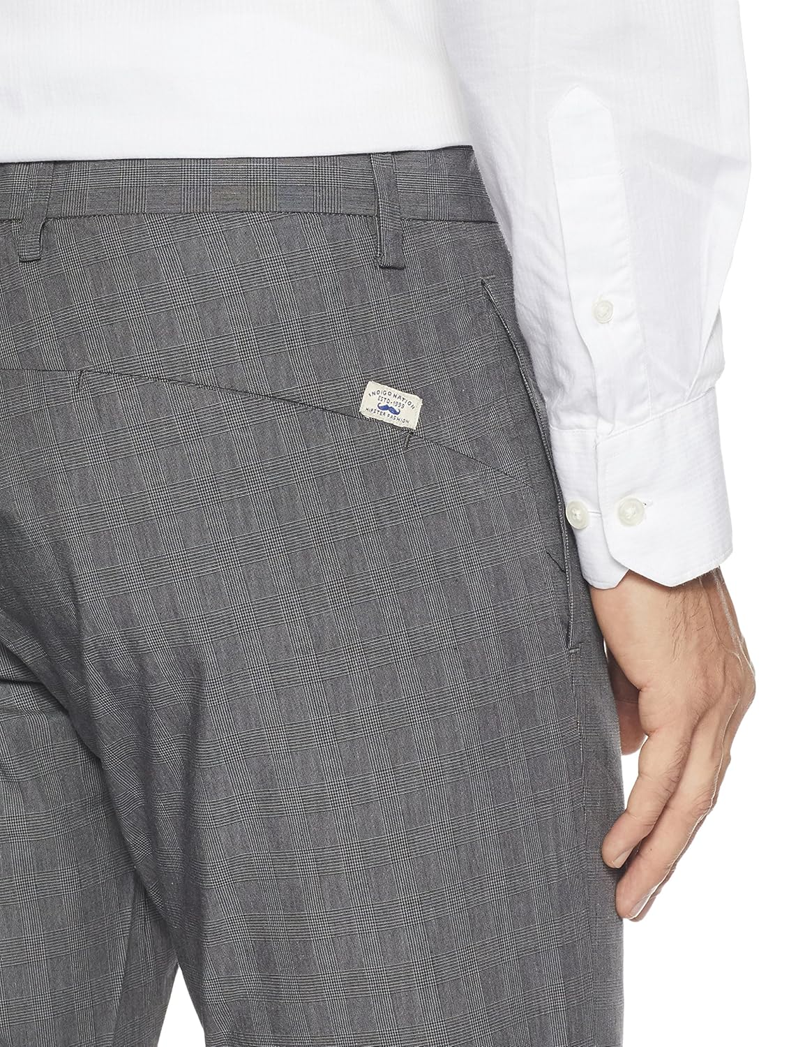 indigo nation men's straight fit formal trousers