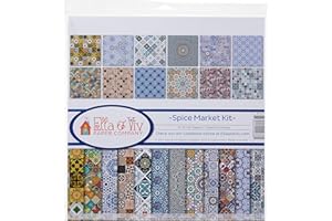 Ella & Viv by Reminisce EAV-1013 Spice Market Scrapbook Collection Kit, Original Version, Multicolor