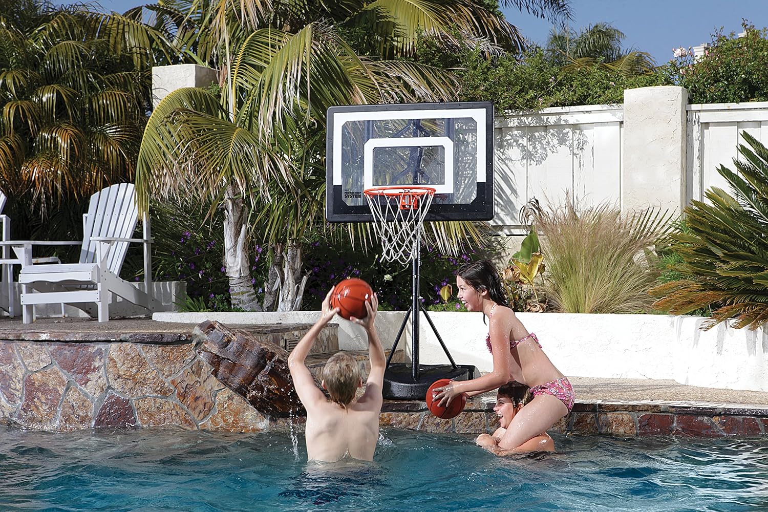 SKLZ Pro Mini Hoop Basketball System with Adjustable-Height Pole and 7-Inch Ball : Portable Basketball Backboards : Sports & Outdoors