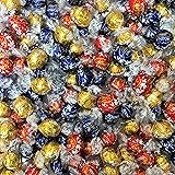 Lindt Lindor Chocolate Truffles 3 Flavors Assorted Truffle Box 60 Truffles, (Milk Chocolate, White Chocolate, Dark Chocolate)