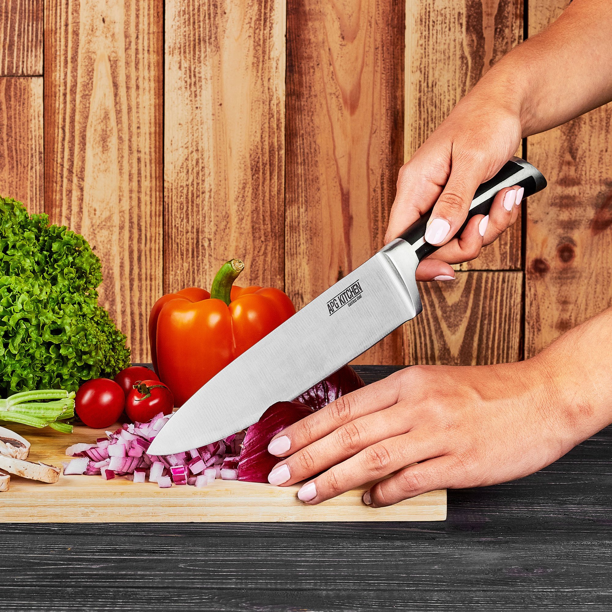 8" Chef Knife by APG Kitchen Best 8inch Razor Sharp Chef's