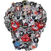 Meneng Punk Iron On Patches for Jacket: 30Pcs Ramdom Embroidered Patches | Assorted Cool Sew on Appliques Punk Motifs Skulls Guitars Rock Gestures - Easy DIY Daily Wear on Clothing Backpacks Hats