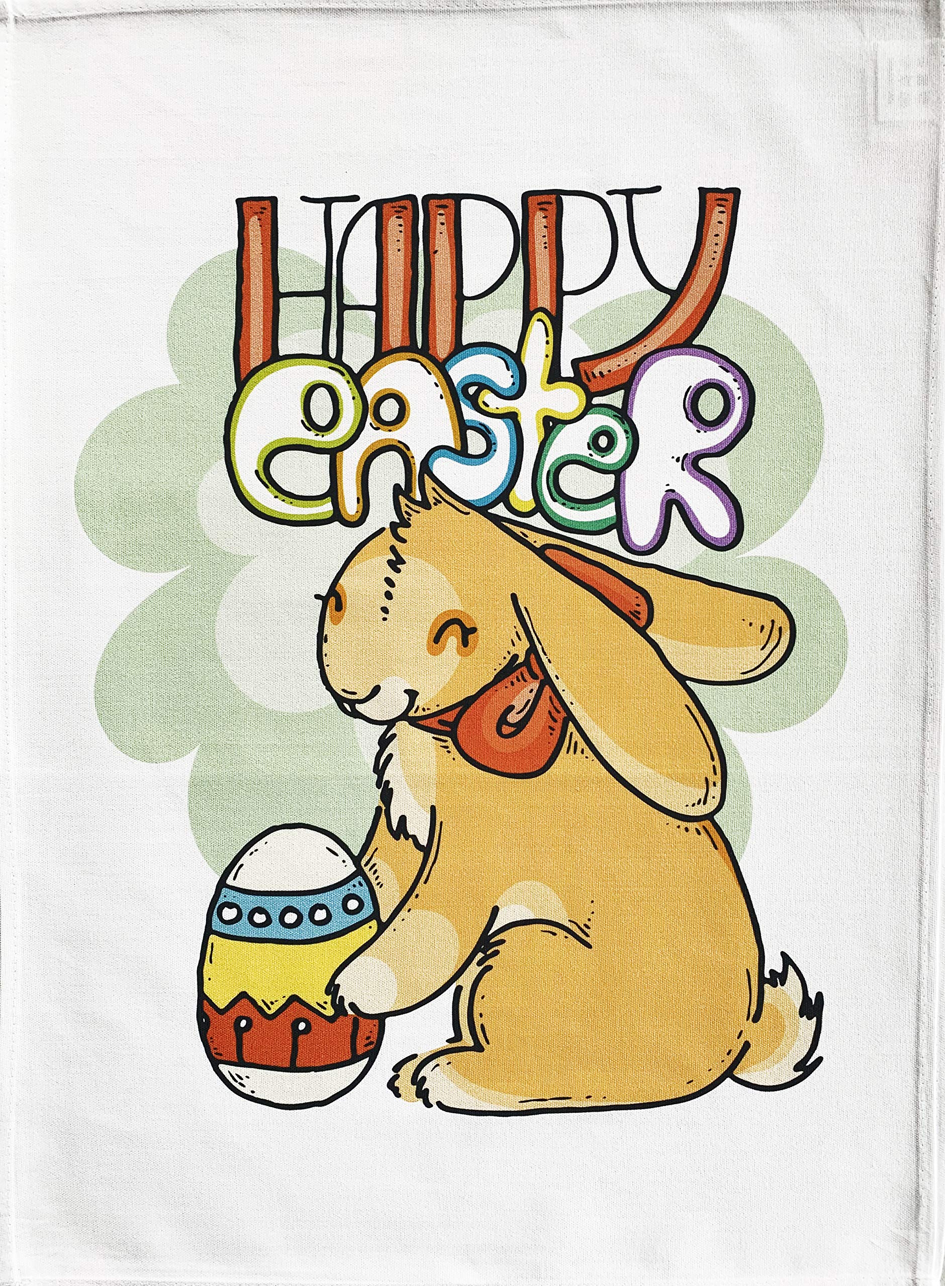 Half a Donkey Happy Easter Large Cotton Tea Towel