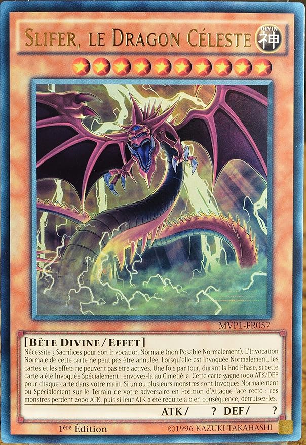 carte YuGiOh MVP1FR057 Slifer. le Dragon Célèste Amazon.fr Jeux et Jouets