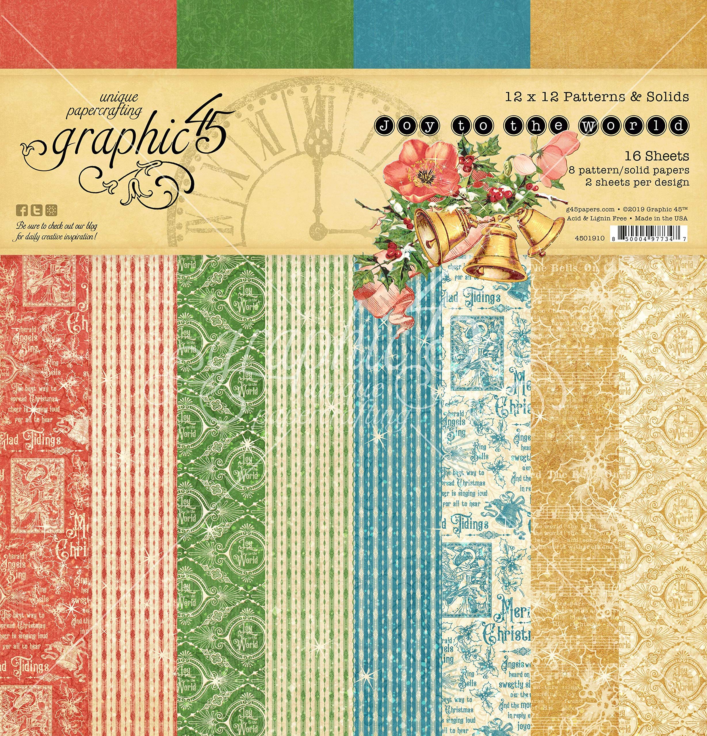 GRAPHIC 45 Joy to The Paper PAD PRNT/Solid, Multi, One Size
