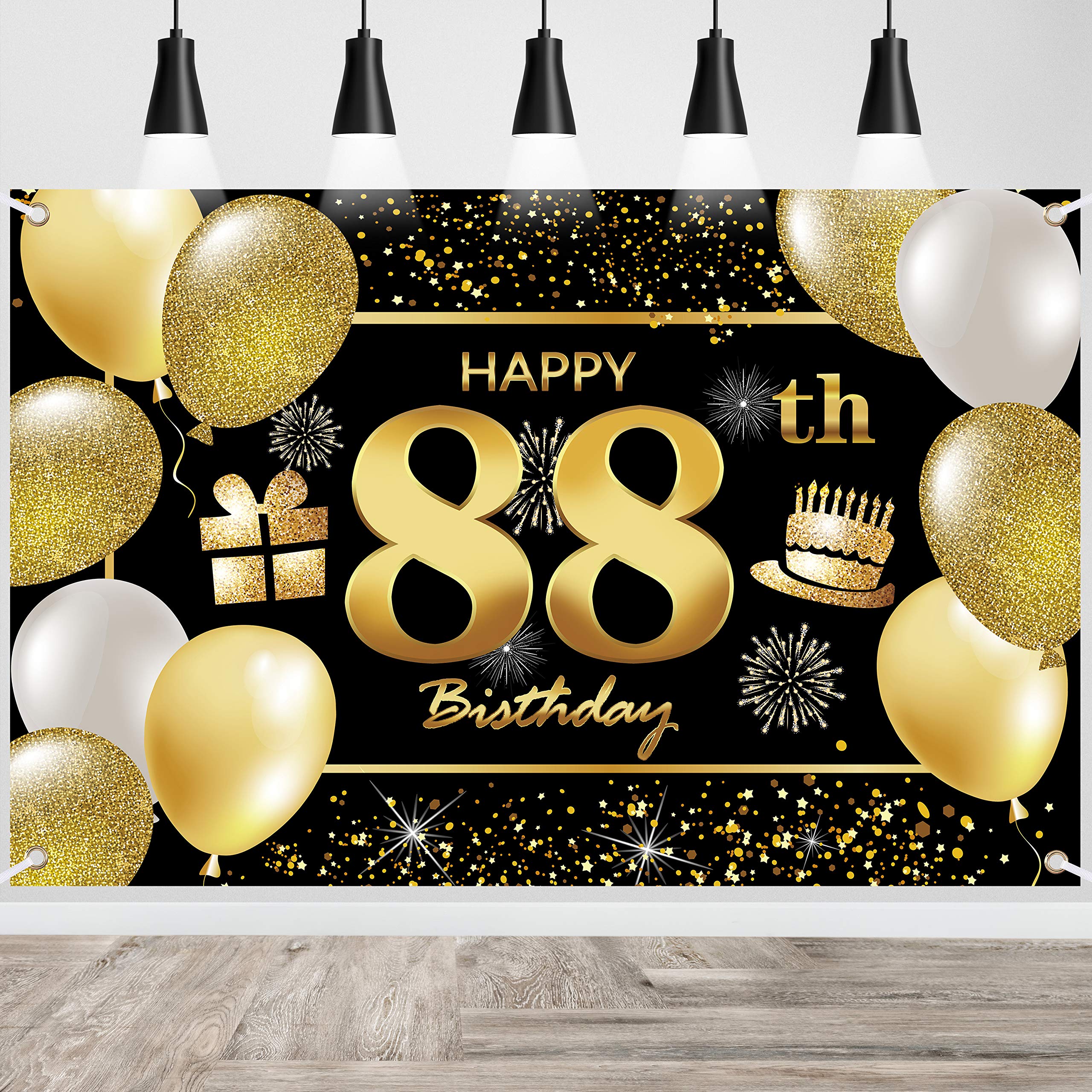 88th Happy Birthday Banner IMISI Birthday Decorations Backdrop for Party