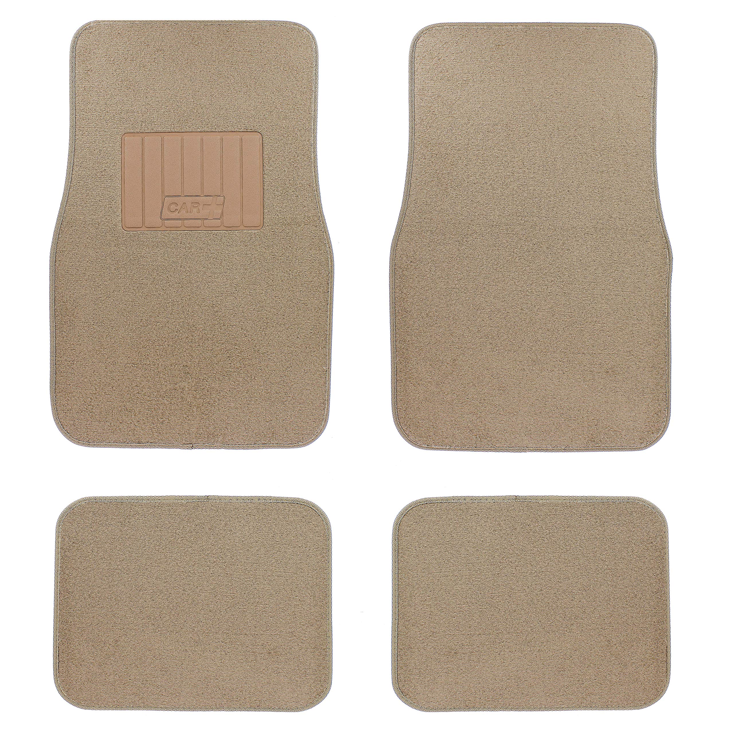 CAR+ Premium Mats 4-Piece Set, Beige, PLUSH03
