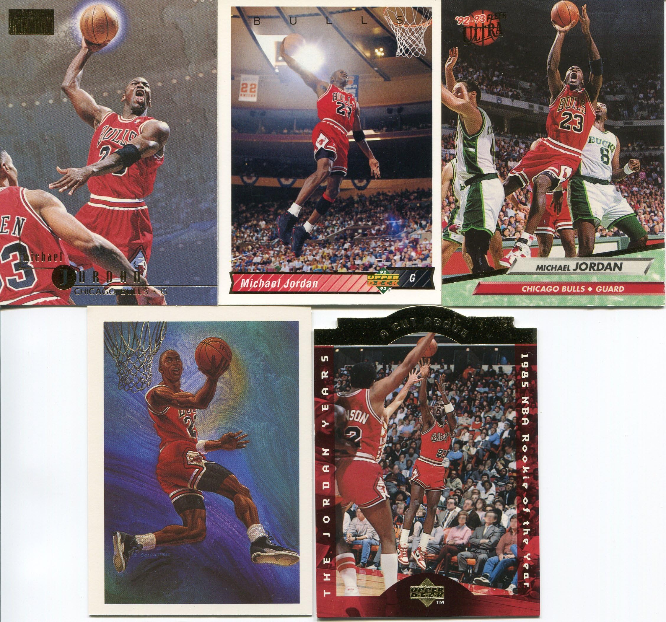 Michael Jordan 5 Card Lot A Cut From Above