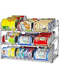 SimpleHouseware Stackable Can Rack Organizer, Chrome