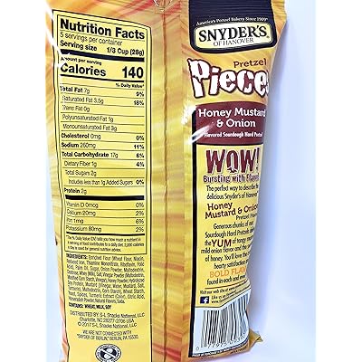 Buy Snyders Of Hanover Pretzels Pieces Variety Bundle Honey Mustard Onion Sourdough Pretzel Bits Real Peanut Butter Filled Pieces 4 Pk 5 Oz Online In Indonesia B093tymbz5