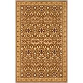 SAFAVIEH Treasures Collection Area Rug - 5'1" x 8', Olive & Caramel, Traditional Oriental Design, Non-Shedding & Easy Care, I