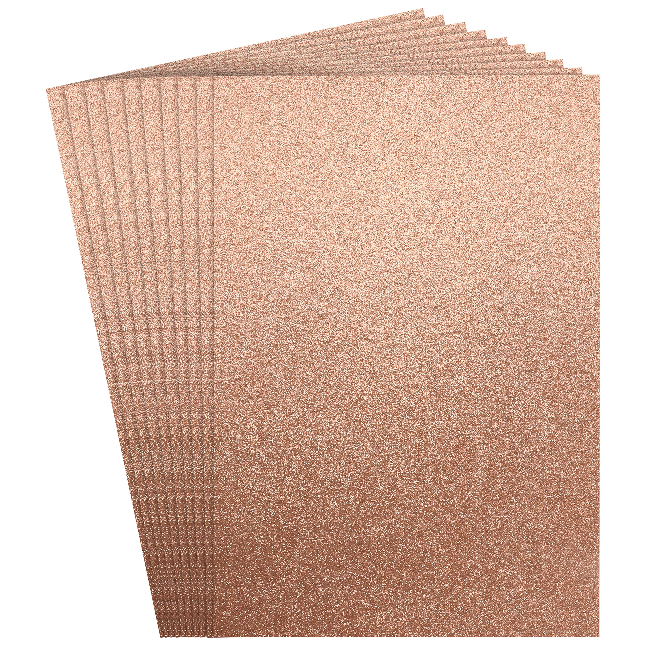 Belle Vous A4 Rose Gold Paper (24 Pack) -21 x 29.5cm/8.27x 11.61 inches 120gsm Premium Cardstock - Sparkly Craft Paper Sheets for Scrapbooking, DIY Projects, Wedding/Party Decorations, and Card Making