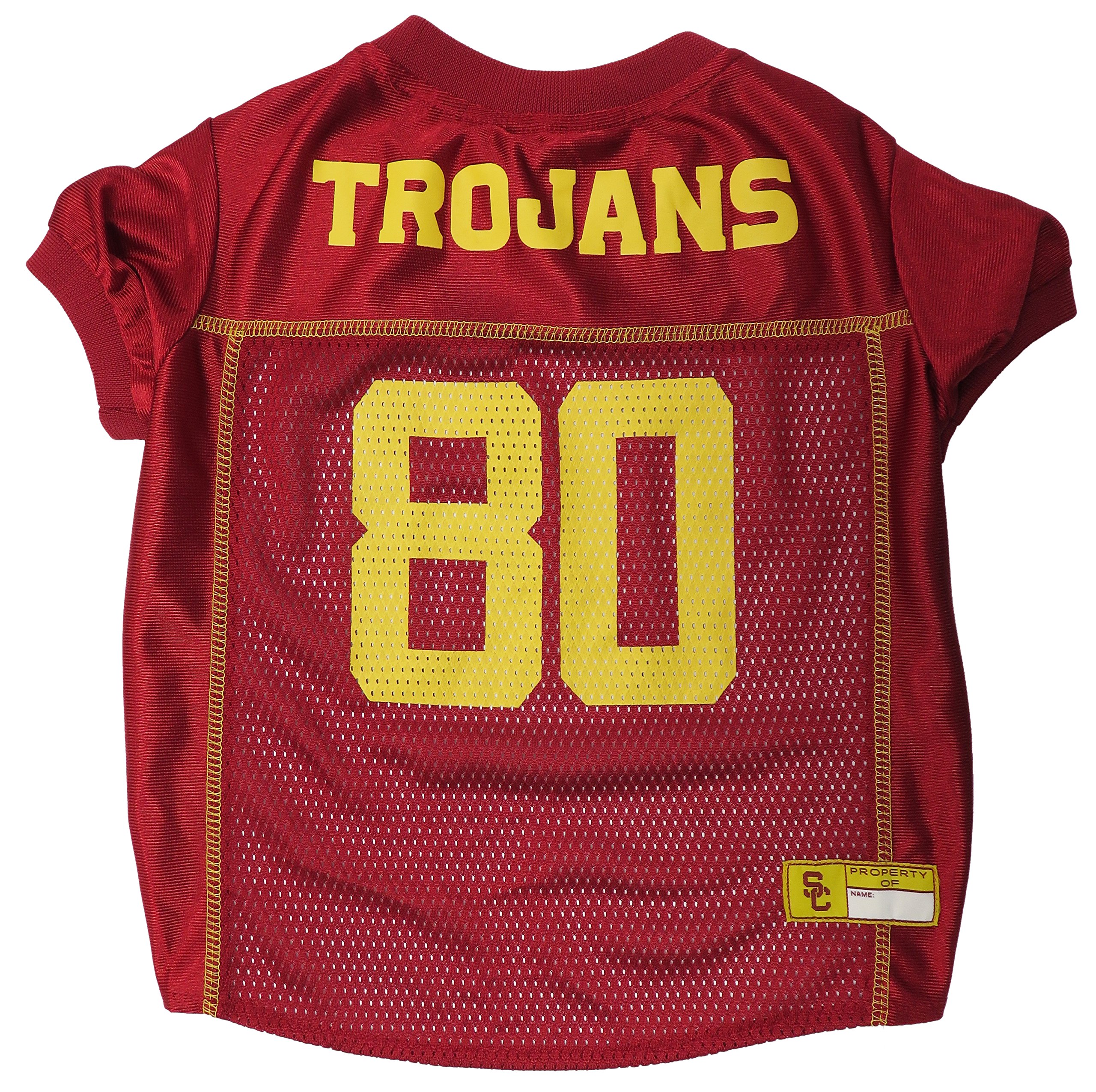 Pets First NCAA College USC Trojans Mesh Jersey for DOGS & CATS, XX-Large. Licensed Dog Jersey with your Favorite Football/Basketball College Team โ image 1