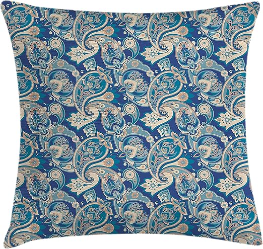 Amazon Com Ambesonne Paisley Throw Pillow Cushion Cover Inspired