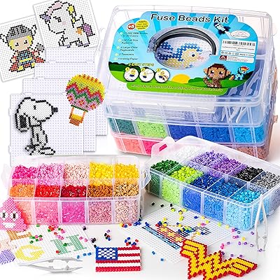 Bead Patterns Perler Beads Kit Amazon 22,000 Fuse Beads And