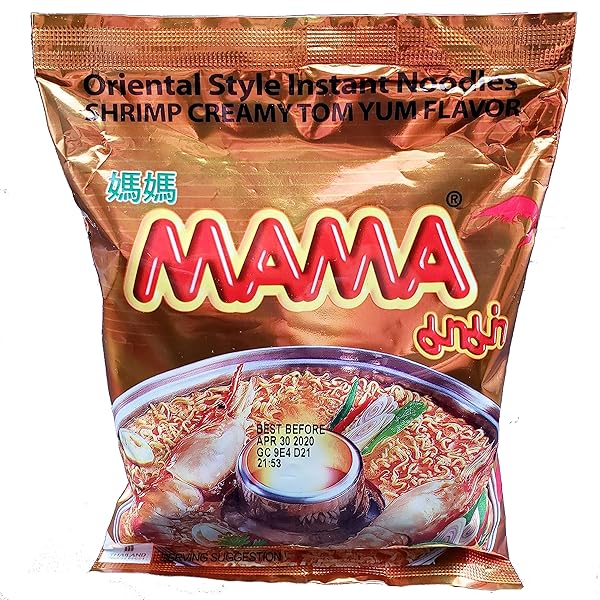 MAMA ORIENTAL STYLE INSTANT NOODLES SHRIMP CREAMY TOM YUM FLAVOR (10 PACK)