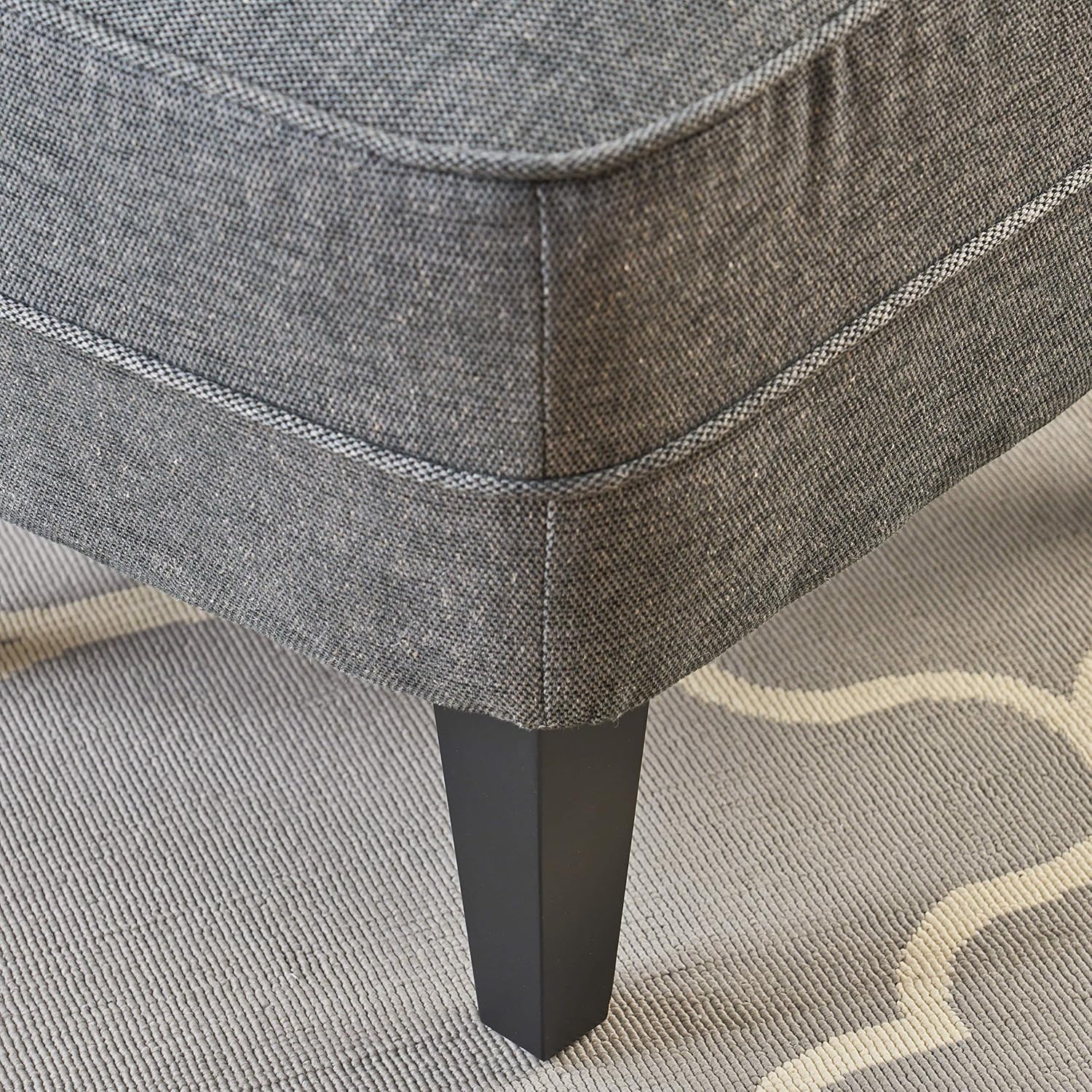 Christopher Knight Home Tafton Fabric Club Chair and Ottoman Set, 2-Pcs Set, Grey: Furniture & Decor