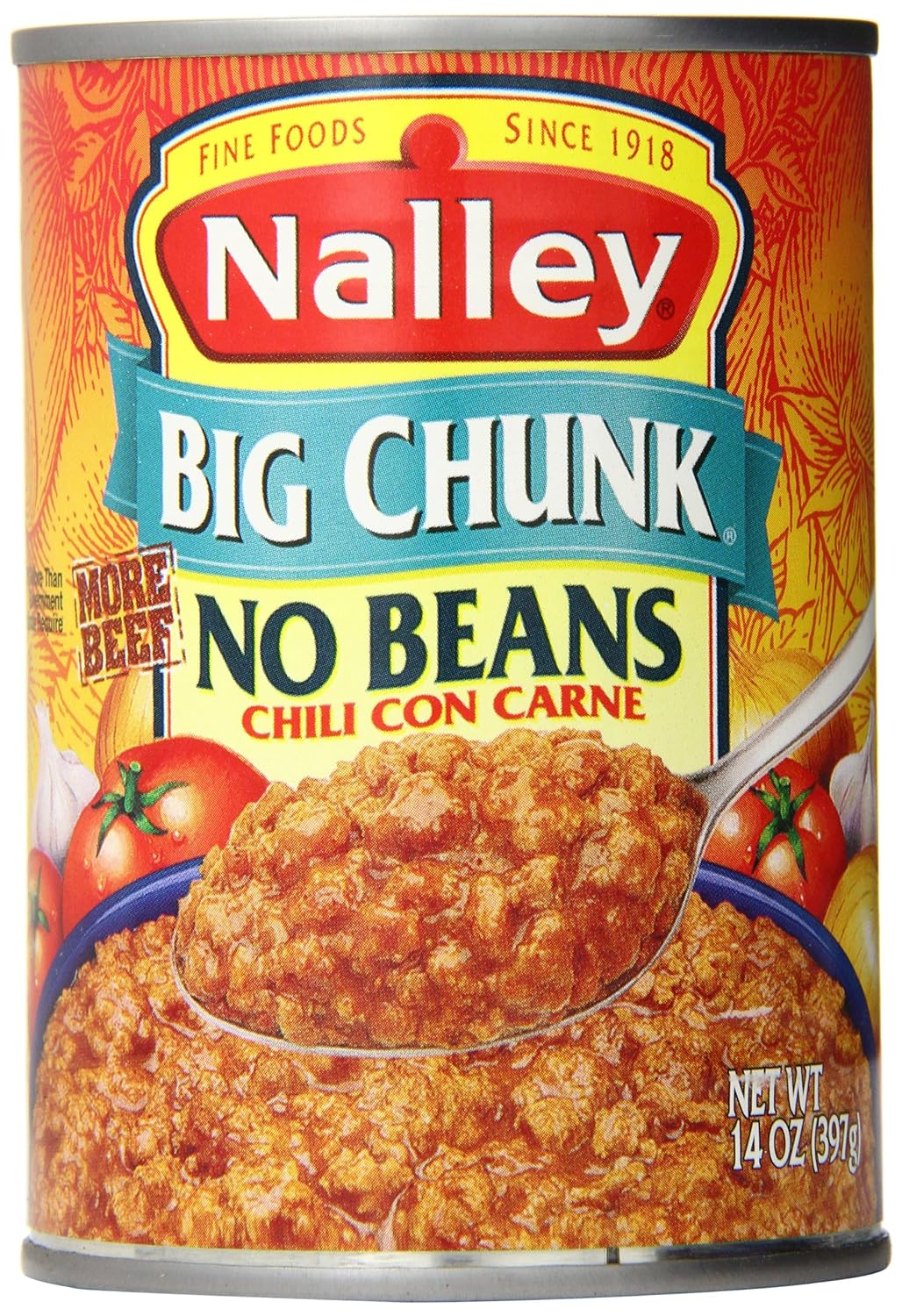 Nalley Chili Con Carne No Beans, 14-Ounce Cans (Pack of 6)